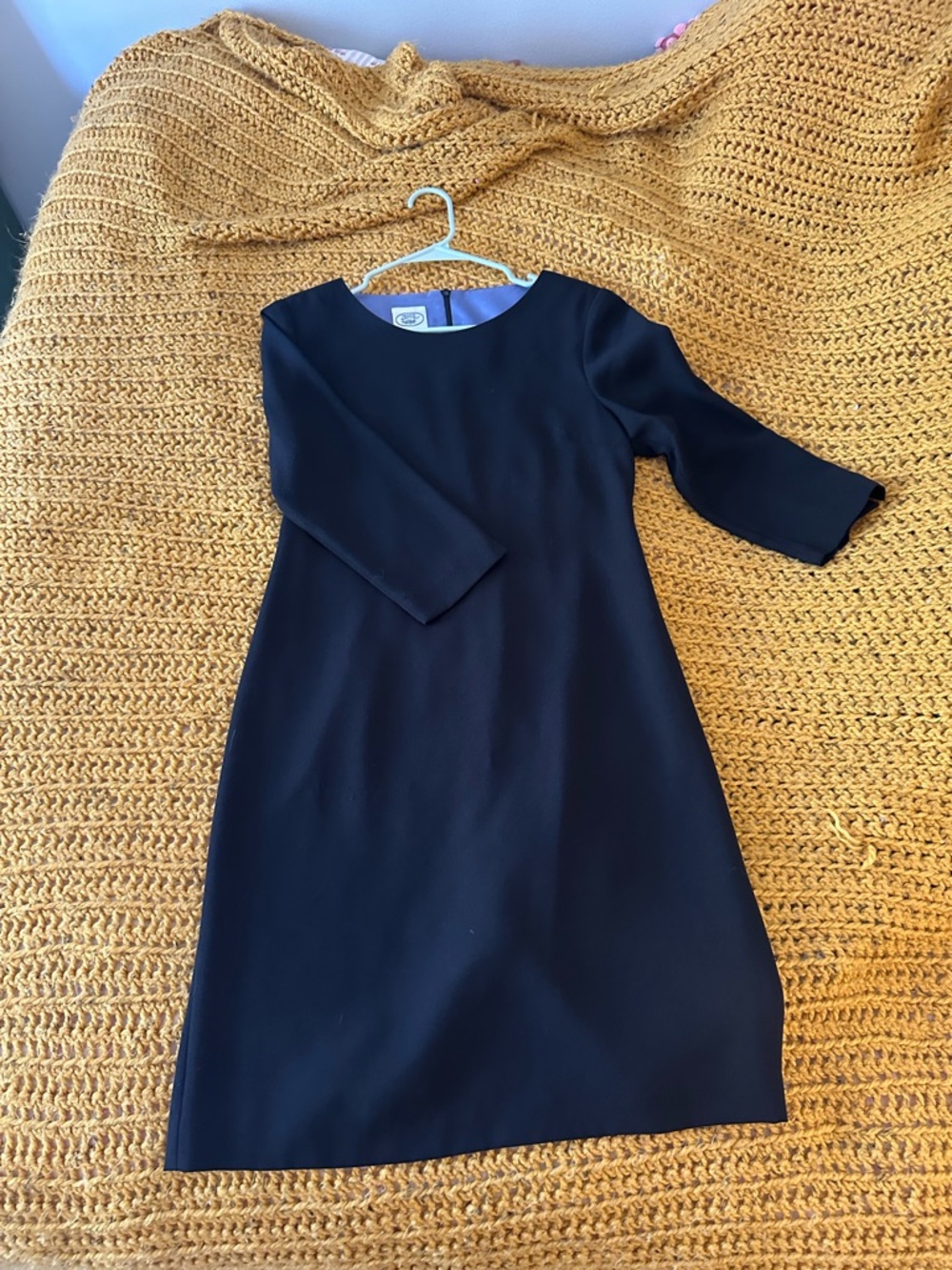 Laura Ashley Black Long Sleeve Shift Dress - Picture 2 of 5